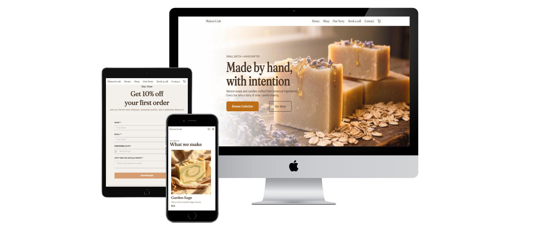 Physical Products — BuildRev website example across devices